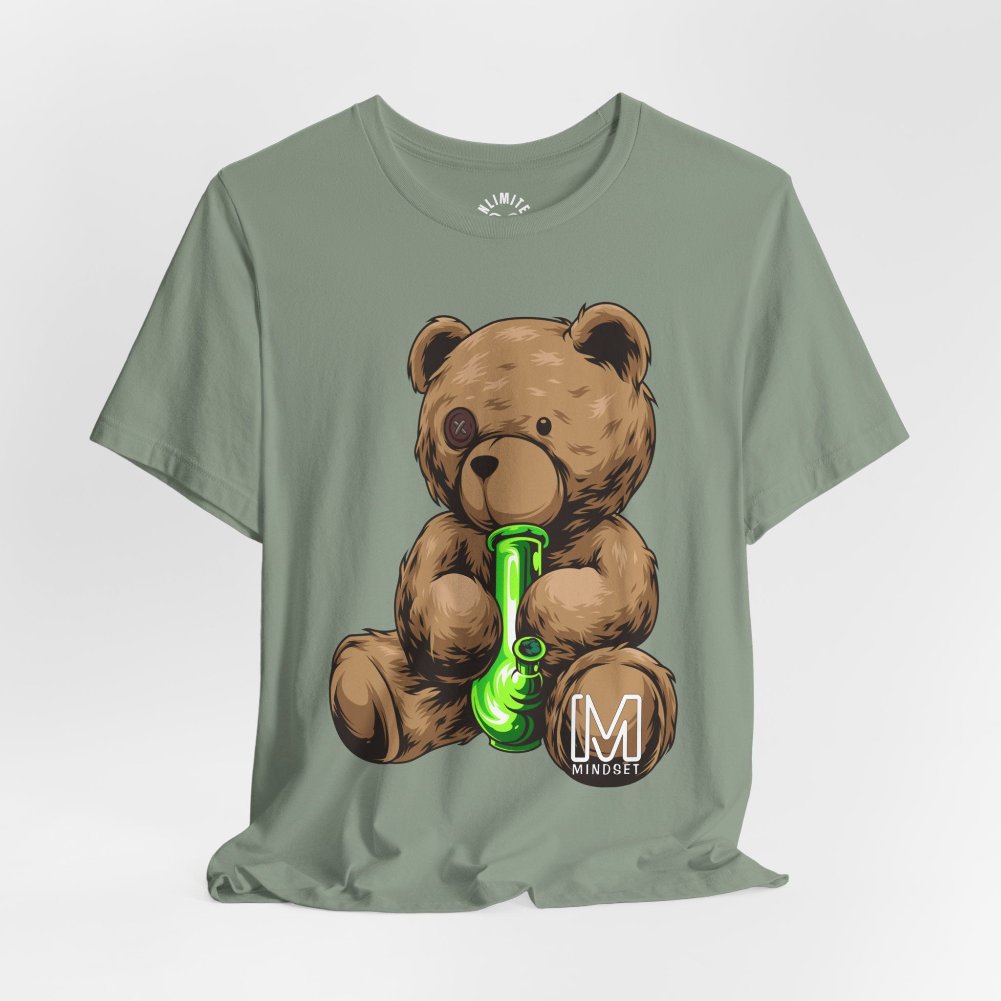 Mindset Bear With Bong T-shirt