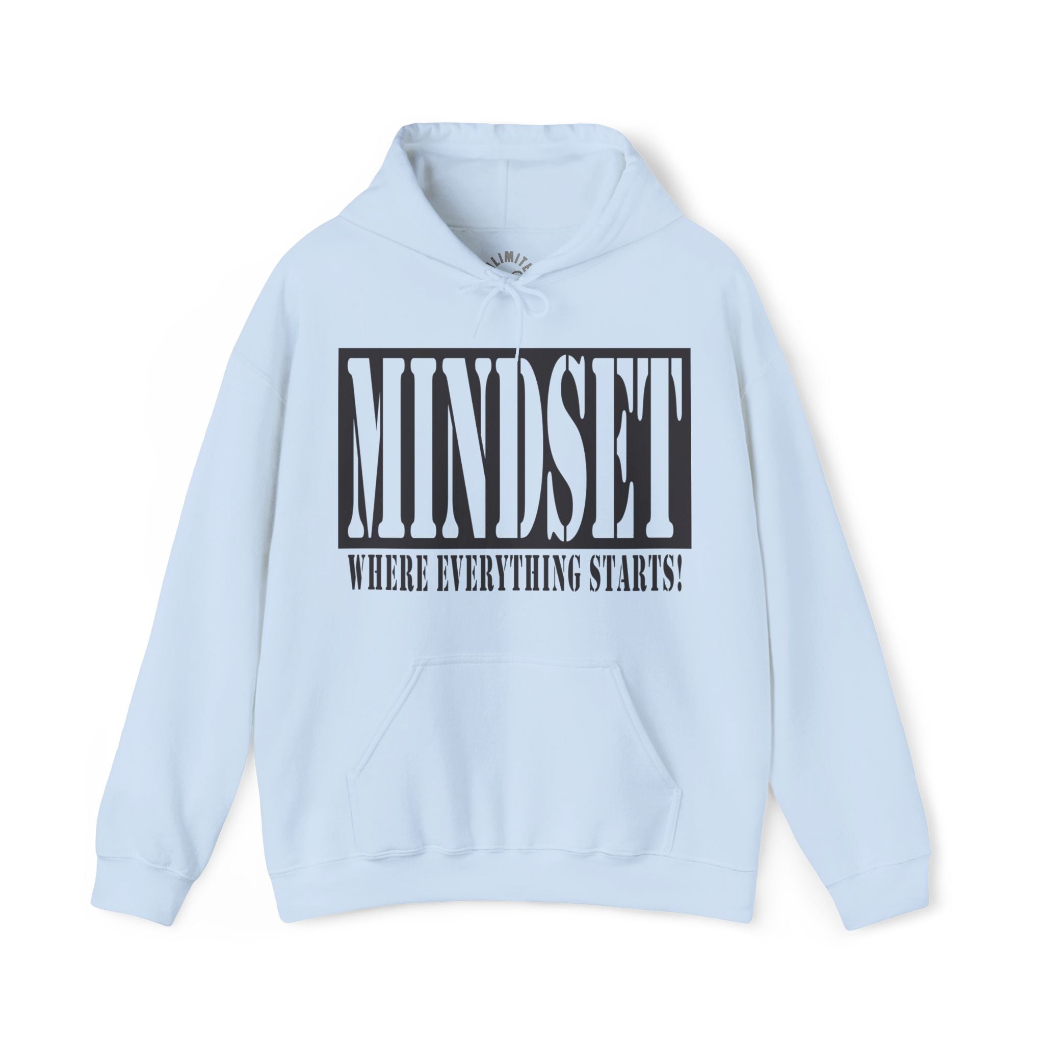 Mindset Stencil Black Logo Hoodies