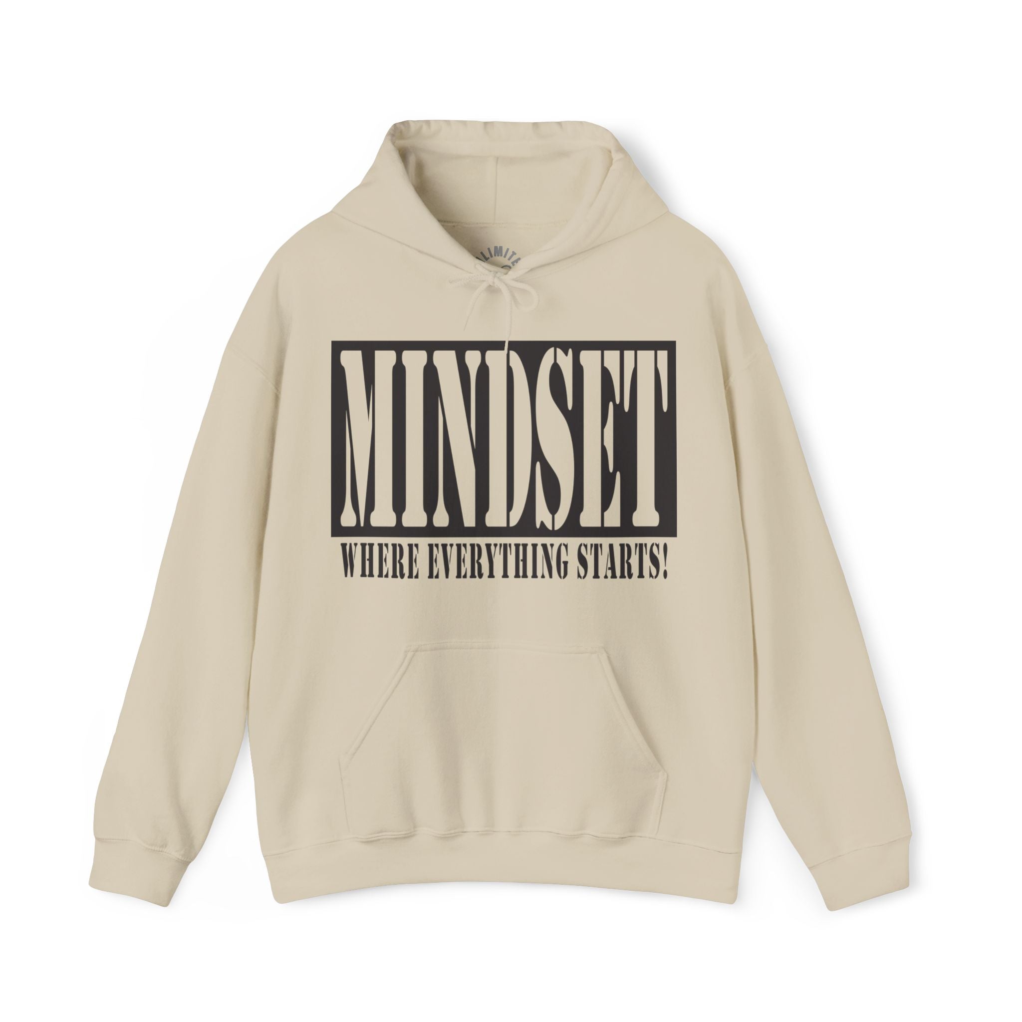 Mindset Stencil Black Logo Hoodies