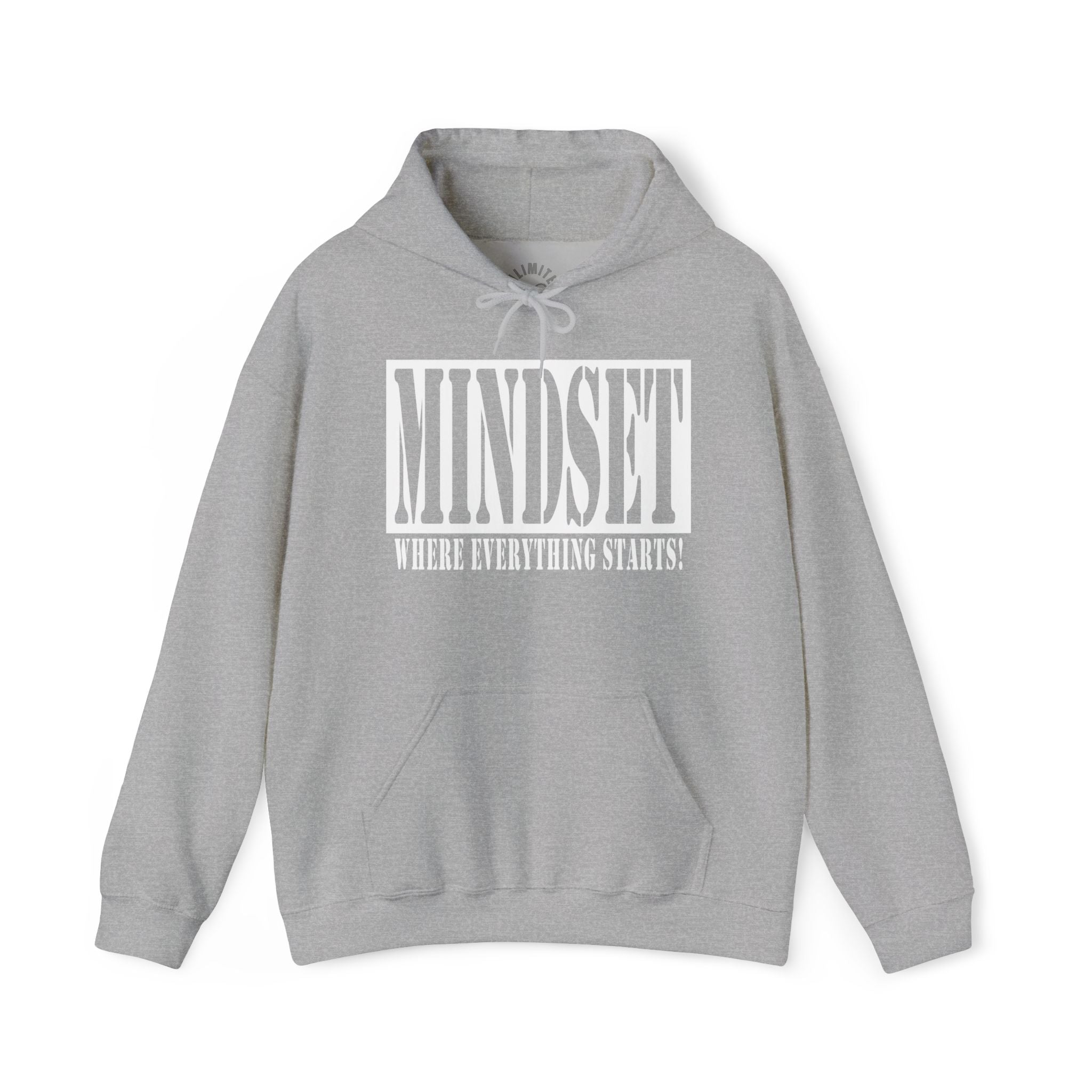 Mindset Stencil White Logo Hoodies