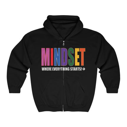 Mindset Trademarked Heavy Blend™ Full Zip Hoodie (MULTICOLOR LOGO)