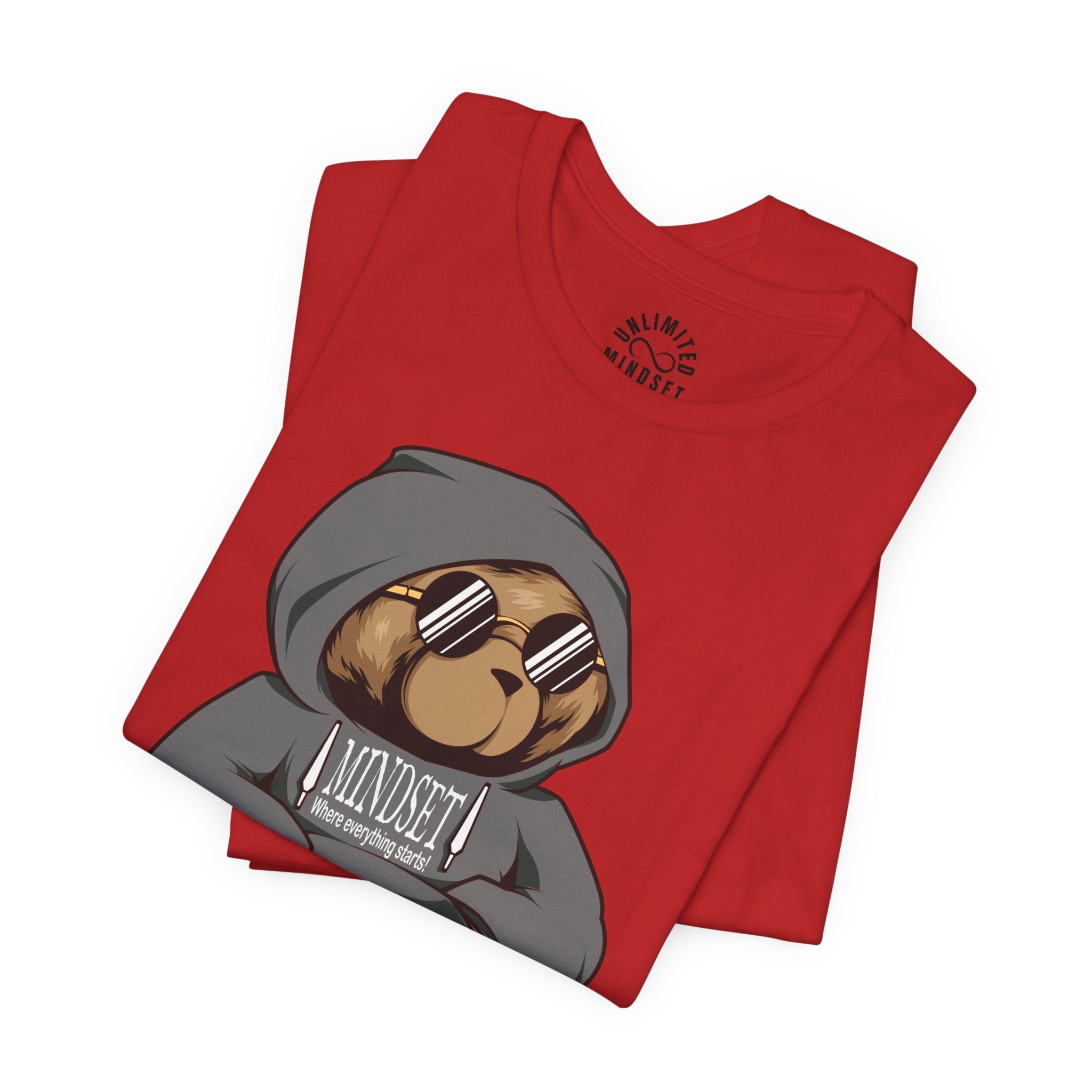 Mindset Bear In Hoodie T-Shirt