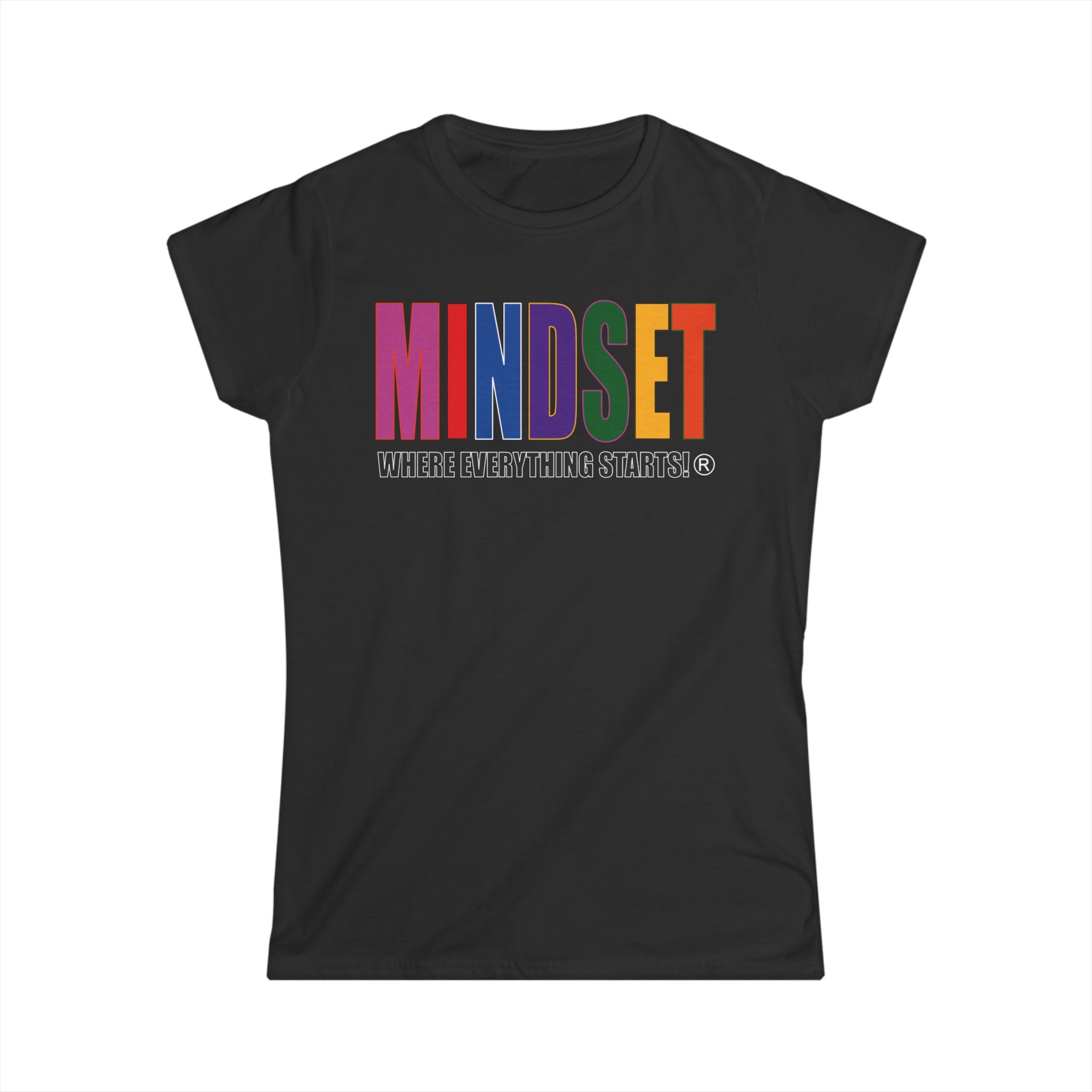 Mindset Official Trademark Women's Softstyle Tee (MULTICOLOR LOGO)