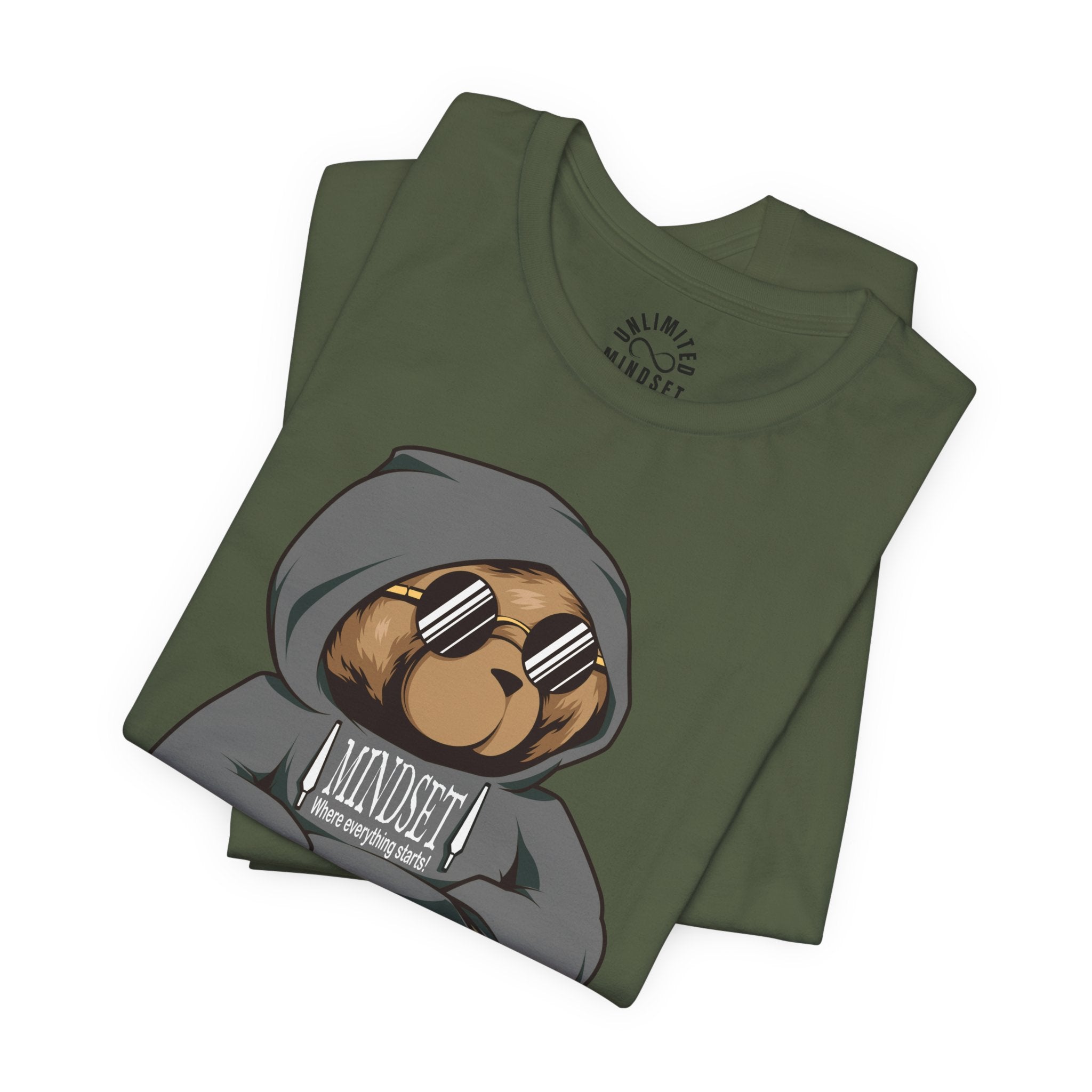 Mindset Bear In Hoodie T-Shirt